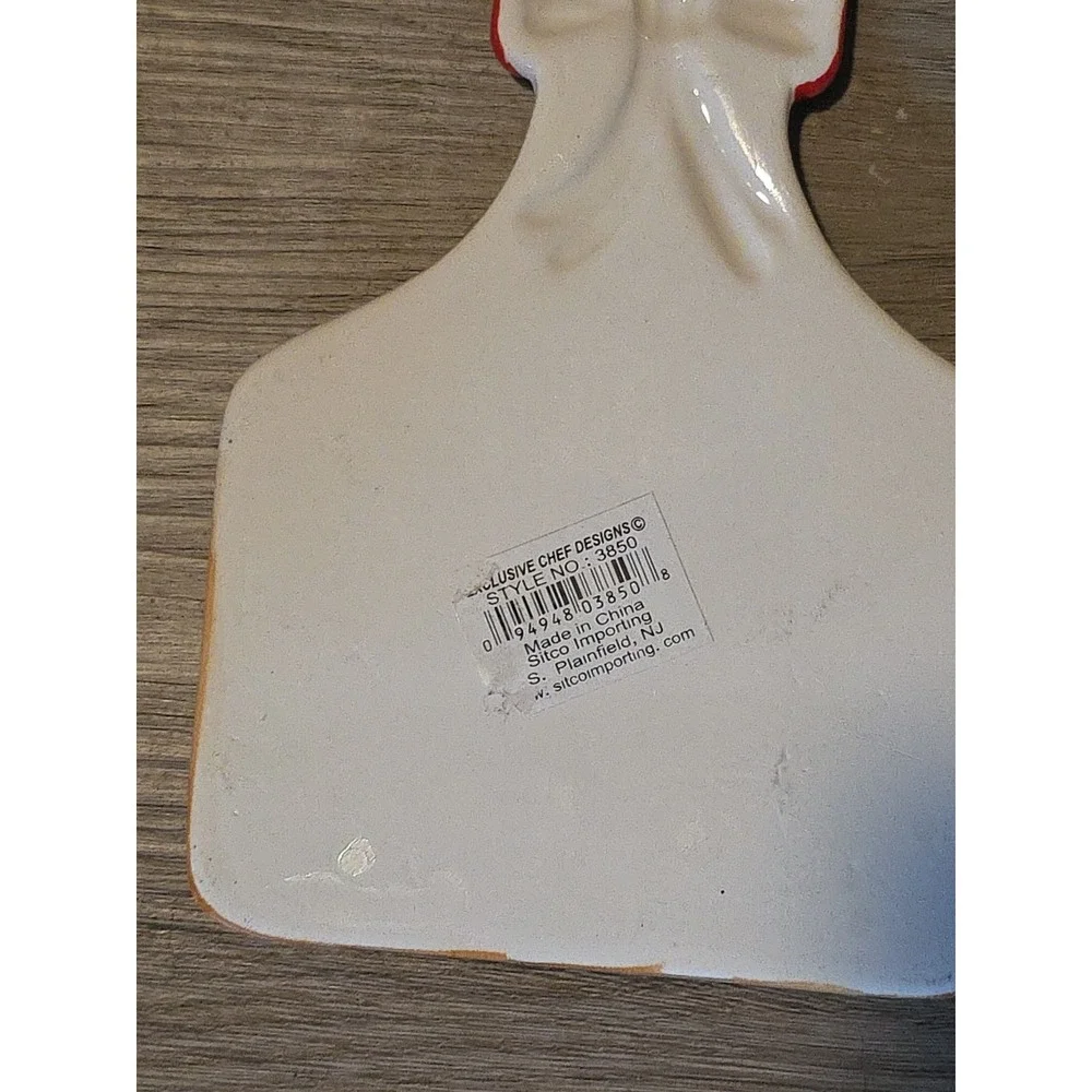 Chef Design Ceramic Kitchen Hanging Trivet to Hang apron Chef‎ Multicolor